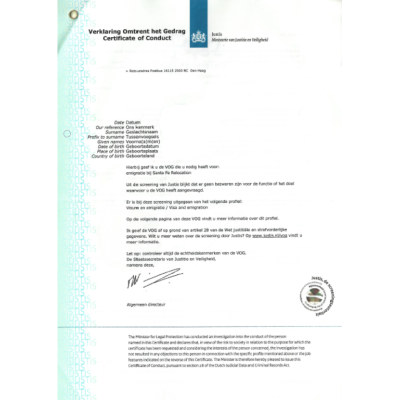 Traducción antecedentes penales Países Bajos