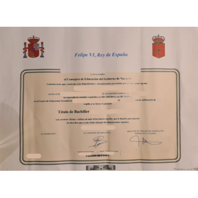 Traducción título de Bachiller al inglés Traducción título de Bachiller al inglés